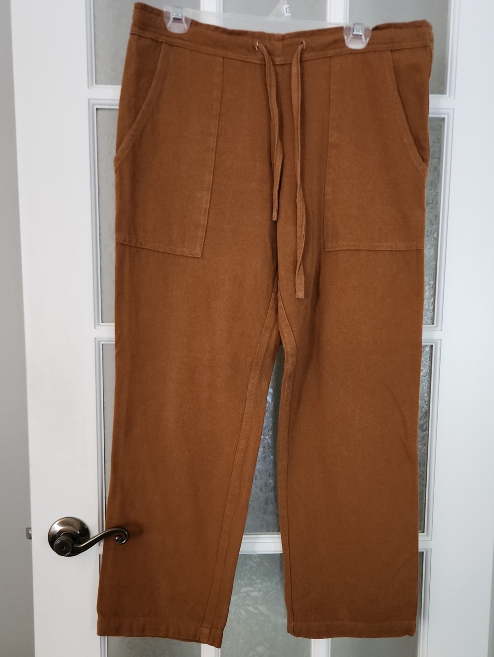 100 % Cotton / Brown Wide-Leg Pants / Made In Guatemala